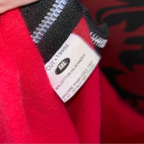 (SOLD) Lip Service Rock Sl*t Red Skull Zipper Mini Skirt - Picture 3 of 4